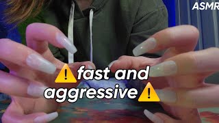 ASMR ♡ fast and aggressive build up tapping and scratching no talking [upl. by Moir59]