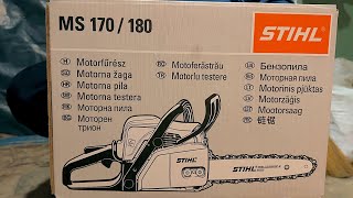 My First STIHL Chainsaw How to start Stihl Chainsaw [upl. by Nochur]