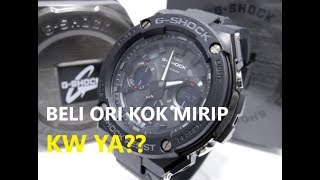 Casio Gshock GSTEEL GSTS100G1B FULL BLACK  UNBOXING [upl. by Sopher]