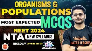 Organisms amp Population  MCQs  Class 12  Biology  NEET 2024  Govinda Rao Sir [upl. by Pantia]