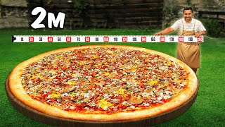 I Cooked The Worlds Largest Pizza with 100 Ingredients New Official World Record in Cooking [upl. by Ellerol]