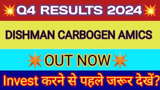 Dishman Carbogen Q4 Results 🔴 Dishman Carbogen Result 🔴 Dishman Carbogen Amcis Limited Latest News [upl. by Denise]