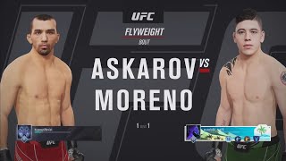 UFC 4  Brandon Moreno vs Askar Askarov full fight  no commentary [upl. by Giuditta]