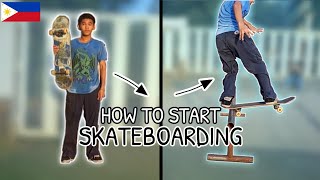 PAANO MAGSIMULA SA SKATEBOARDING How To Start Skateboard [upl. by Ettenay]