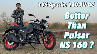 2024 TVS Apache 160 4V Dual Channel ABS Review  Better Than Bajaj Pulsar NS 160 [upl. by Purity]