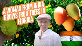 A Woman From India Grows Fruit Trees In Florida [upl. by Atsugua344]