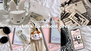 Pinterest girl back to school guide📓🎧shopping school supplies haul packing bag and more [upl. by Caddric]