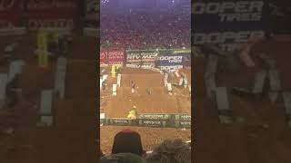 Dylan Ferrandis Crash Atlanta SX 2018 [upl. by Bourn]