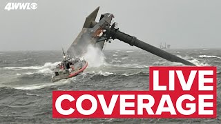 US Coast Guard update on capsized ship off Louisiana coast [upl. by Timmie]