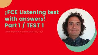 FCE Listening test with answers Part 1 TEST 1 fceexam listening b2 english [upl. by Ahtekal]