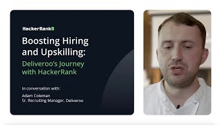 Sr Recruiting Manager at Deliveroo speaks about HackerRank [upl. by Farrish]