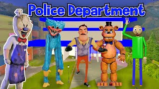 What HAPPENS If we BUILD Massive POLICE Station In Ice Scream [upl. by Noiramaj728]