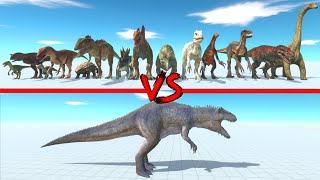 Giganotosaurus in Battle with All Dinosaurs  Animal Revolt Battle Simulator [upl. by Nasaj]