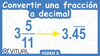 Convertir una fracción mixta a número decimal [upl. by Annabela]