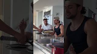 Not again 😩 fabioandben reaction roommates food [upl. by Cloots]