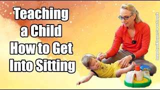 Learning to Get into Sitting from Back Lying Pediatric PT for a Child with Torticollis 25 [upl. by Nolyar694]