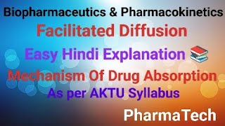 Facilitated Diffusion  Mechanism of Drug Absorption  Biopharmaceutics amp Pharmacokinetics MPharma [upl. by Bria]