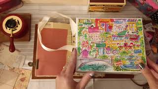 22 sept ✈️ trip to Italy Florence amp Bologna 🤎 ASMR vintage journal decorating 🍂 scrapbooking ASMR [upl. by Azirb]