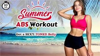 Get Toned amp Sexy Belly at Home Fast🔥Summer ABS Workout  No Equipment [upl. by Hurwit]