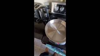 PADERNO Elite 3Ply Stainless Steel Frypan video review by Lew [upl. by Hoskinson610]