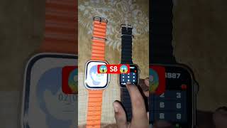 S8 Ultra vs t900 Ultra smart watch mein kaise chalayen trendingshorts [upl. by Atikal]