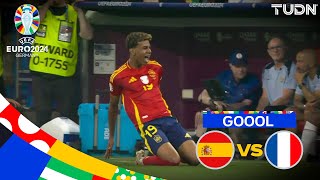 ¡QUÉ GOLAZO Lamine Yamal la pone en la red  España 11 Francia  UEFA EURO 2024  Semis  TUDN [upl. by Rekyr]