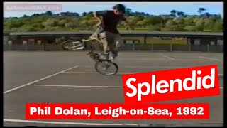 Phil Dolan Mid School 90s Flatland UK Old BMX LeighonSea 1992 [upl. by Pegma]