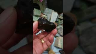 Black brown Serendibite stone Indonesia [upl. by Nivert]