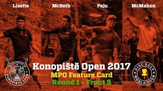 2017 Konopiště Open Feature Card Round 1 Front 9 Lizotte McBeth Paju McMahon [upl. by Itoyj]