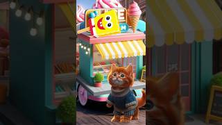 SpongeBob Ice cream cat catlover trendingshorts [upl. by Brodeur]