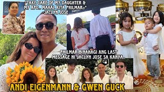 ANDI EIGENMANN amp GWEN GUCK SABAY NA HINATID ANG INA SA HULING HANTUNGAN JACLYN MAY MSG KAY PHILMAR [upl. by Caton148]