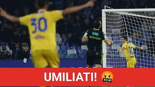 NAPOLI  FROSINONE 04 UNA VERGOGNA STORICA ALTRO CHE FISCHI VI MERITATE I POMODORI IN FACCIA [upl. by Letram]