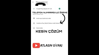 GOOGLE PLAY STORE TELEFON İLE ÖDEME SEÇENEĞİ EKLEME KALDIRMA [upl. by Domineca]