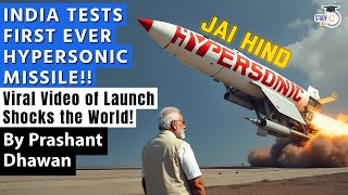 INDIA TESTS FIRST EVER HYPERSONIC MISSILE Viral Video of Launch Shocks the World [upl. by Elbertine]