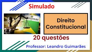 ðŸ”´DIREITO CONSTITUCIONAL  20 QUESTÃ•ES CORRIGIDAS PARA CONCURSOS [upl. by Omora]