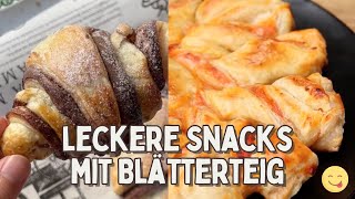 3 leckere Rezepte aus Blätterteig Super schnell und einfach zum nachmachen [upl. by Idnor]