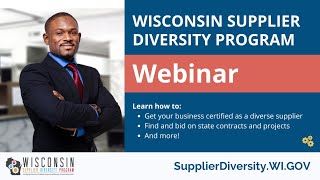 Wisconsin Supplier Diversity Program Webinar 2023 [upl. by Marron13]