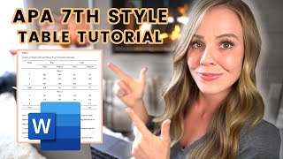How to create an APA formatted table in Microsoft Word [upl. by Caylor]