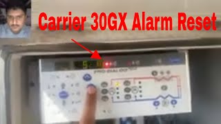 Carrier 30GX alarm reset carrier hvac hvacr cool airconditioner airconditioning alarm faulty [upl. by Anivas]