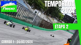 Etapa 2 2024  F1600  Corrida 1  Interlagos  AO VIVO [upl. by Radmen]