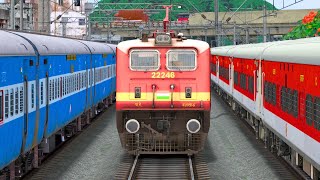 3 TRAIN PARALLEL DEPARTURE AT RAILWAY STATION  RAILROAD Train Simulator  Railwork  NTG GAMING [upl. by Eng]