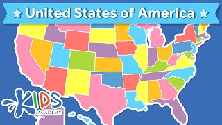 5 Regions of the United States  US Geography for Kids  Kids Academy [upl. by Curson37]