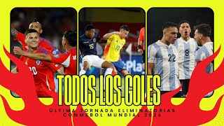 Todos los Goles Última Jornada Eliminatorias CONMEBOL Mundial 2026 [upl. by Nylekoorb]