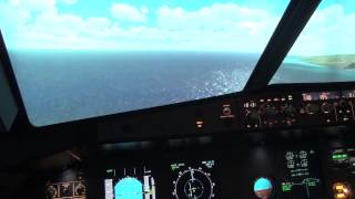 Landing in Madeira runway 05 Airliner Simulator LPMA [upl. by Ymar302]