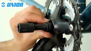 Crank puller 16614  Product Overview  Unior Bike Tools [upl. by Enyrhtac]