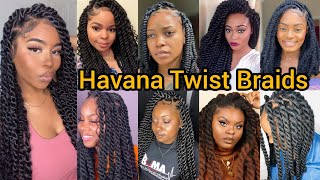 Havana Twist Braids Hairstyles for Black women  Flat Twist Braids  Passion Twist Spring Bob Twist [upl. by Euell]