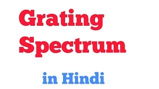 Diffraction grating spectrum [upl. by Alsworth]