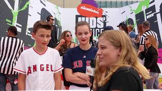 Daan Creyghton and Maemae Renfrow Interview at Kids Choice Sports Awards [upl. by Narak]