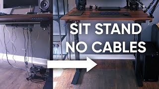 Sit Stand Desk Cable Management [upl. by Lower]