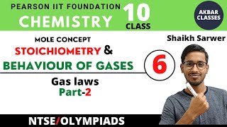 Class 10  Mole Concept Stoichiometry and Behaviour of Gases 06Gas Laws Part2  Pearson IIT Found [upl. by Allista528]